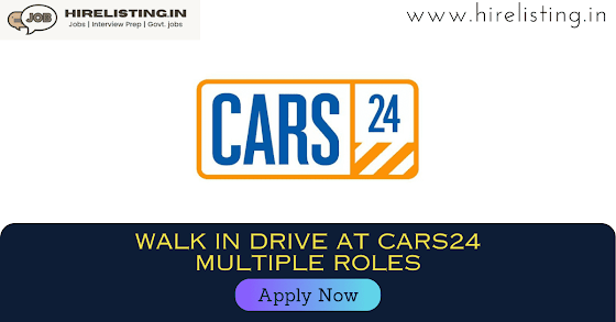 Walk in Drive at Cars24 Logo