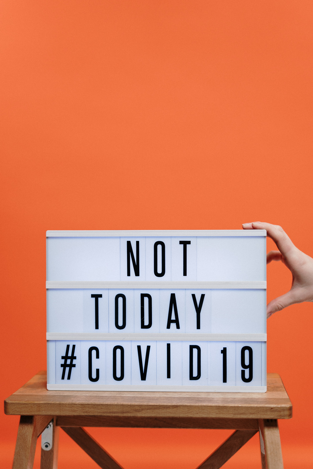 Sign post that says not today covid19