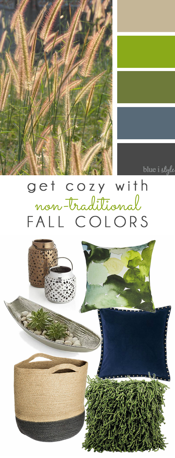 Green and Blue Fall Color Mood Board