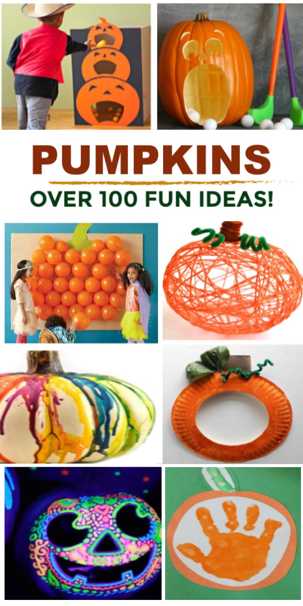 Pumpkin crafts, activities, and games for kids. #pumpkin #pumpkincrafts #pumpkinactivitiesforkids #fallkidscrafts #growingajeweledrose