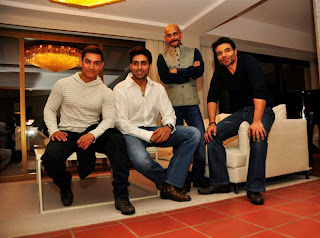 aamir khan, abhishek bachchan and uday chopra in dhoom 3 movie