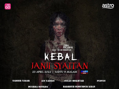 Telefilem Kebal Janji Syaitan, Telemovie Kebal Janji Syaitan, Info dan Sinopsis Telefilem Kebal Janji Syaitan, Poster Telefilem Kebal Janji Syaitan, Telemovie Astro Citra, Kebal Janji Syaitan Cast, Pelakon - Pelakon Telefilem Kebal Janji Syaitan, Nadhir Nasar, Ain Yasmin, Puovin, Syean Mokhtar, Balkisyh Semundur Khan, Duerra Mitilda,