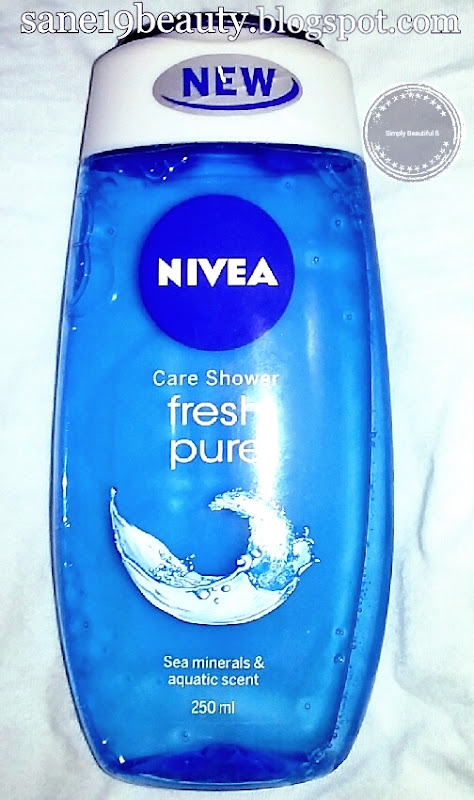 Review of NIVEA Care Shower fresh pure with sea salts & aquatic scent.