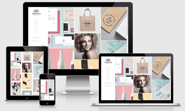  Pebbles Portfolio Blogger Template