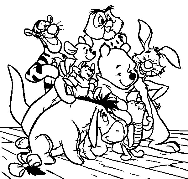 Disney Colouring Book For Kids: Winnie The Pooh Coloring Pages