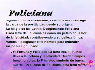 significado del nombre Feliciana