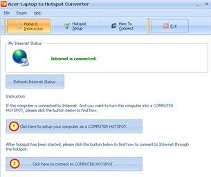 ASUS Laptop to Hotspot Converter
