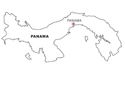 Mapa de Panamá para colorear
