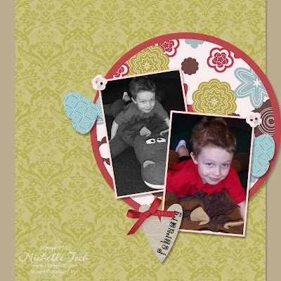 2stampis2b Stampin' Up! My Digital Studio February scrapbook page