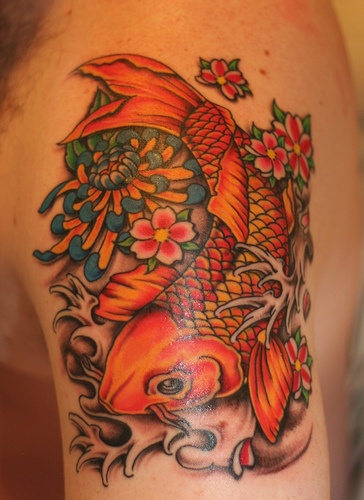 The correct position of the tattoo Koi Is blessed forever tattoos koi