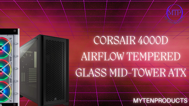 Computer System Case Corsair 4000D Airflow Tempered Glass Mid-Tower ATX