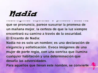 ▷ Significado del nombre Nadia