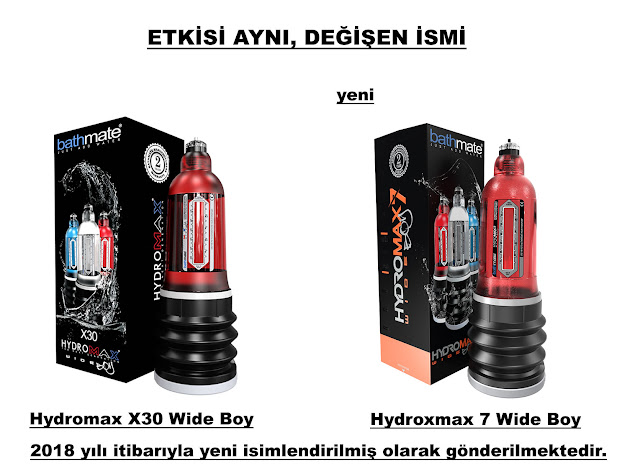 Bathmate Hydromax X30 Wide Boy Kırmızı renk artık Bathmate Hydromax 7 Wide Boy oldu.