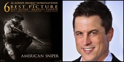 American Sniper written by Jason Hall, nominated for Best Adapted Screenplay Academy Award