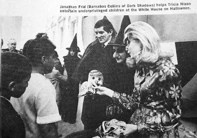 Jonathan Frid on At The White House On Halloween  Jonathan Frid And Tricia Nixon  1969