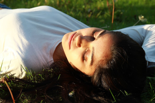 indian girl at sunset