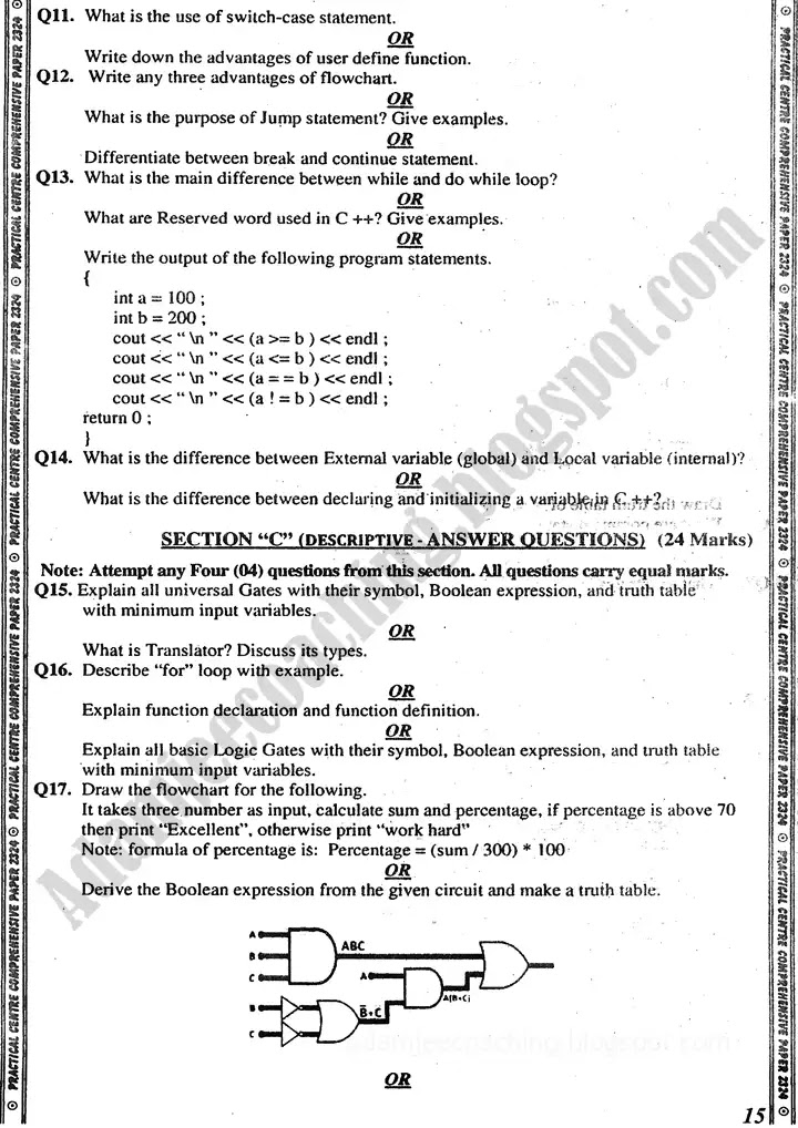 computer-science-10th-practical-centre-guess-paper-2024-science-group