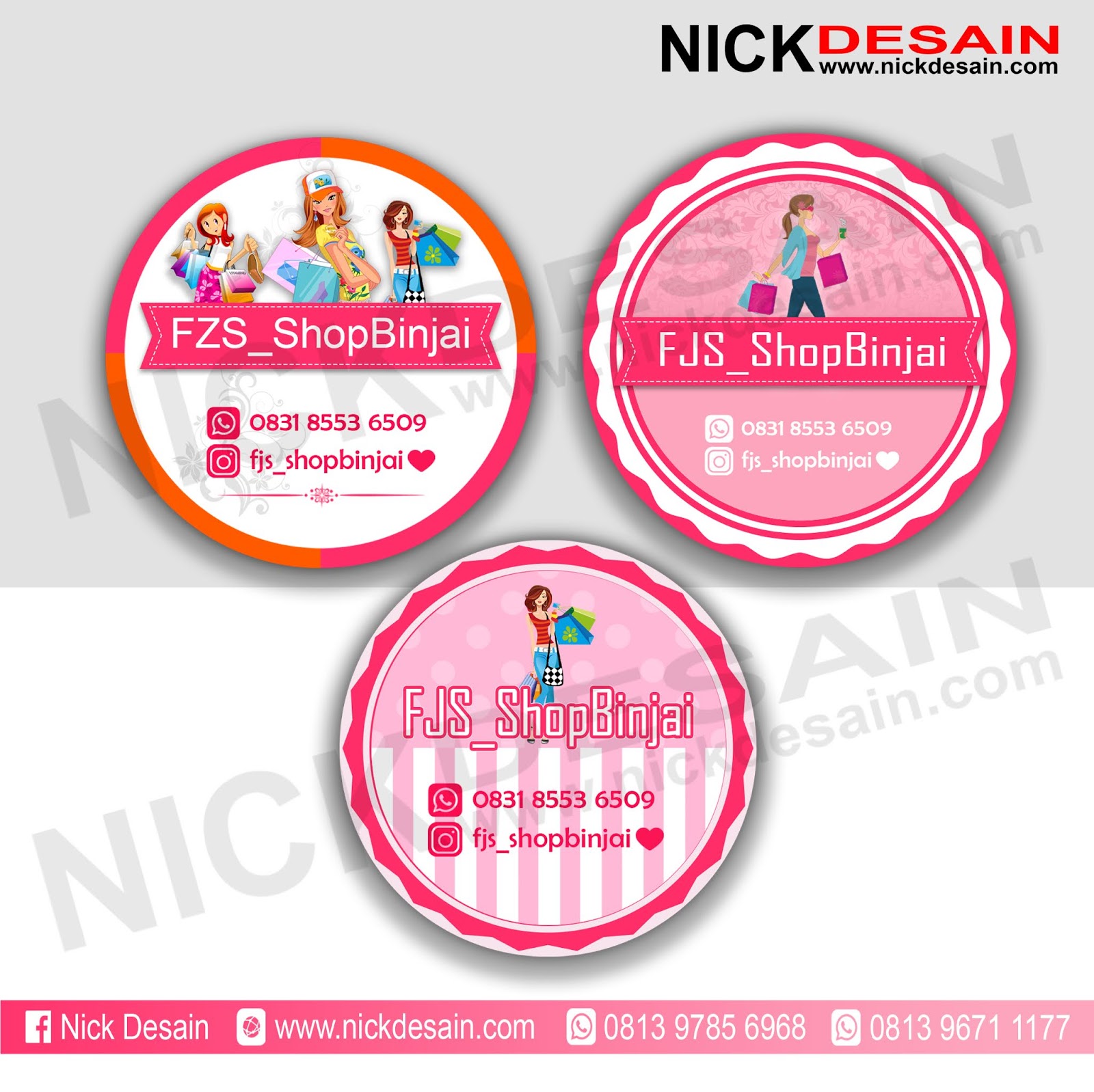 Contoh Desain Logo Olshop Pink Bulat Jasa Desain Online Percetakan Tanjungbalai Desain Online