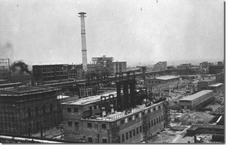 IG Farben factory in Monowitz 1941