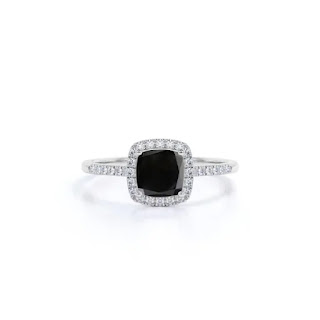 cushion cut black diamond