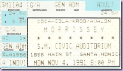 1991 11.04 Morrissey Santa Monica Civic Auditorium