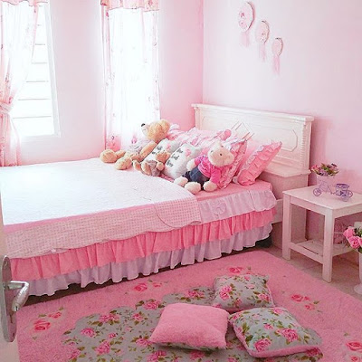 Warna Cat Kamar  Tidur Pink Sederhana Ukuran kecil Remaja  