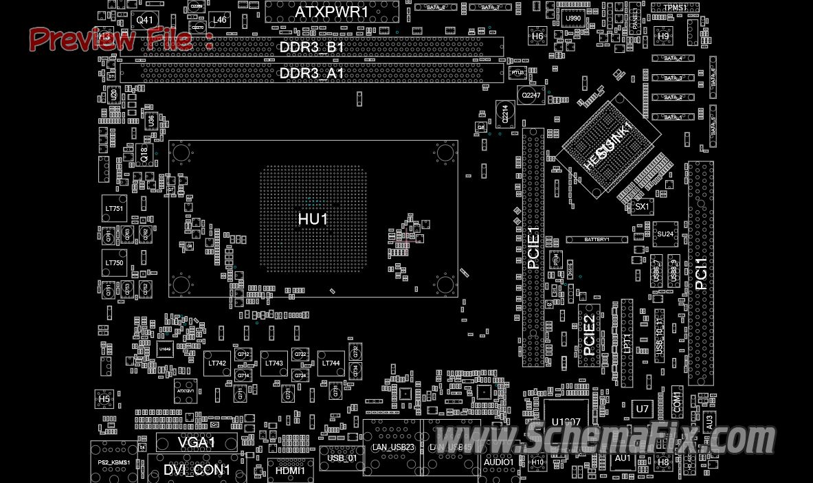 ASRock FM2A88M HD+ Rev 2.01 60 MXGV13 A01 Schematic Boardview