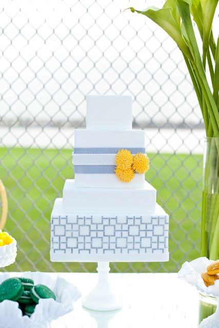 Tagged amazing weddings wedding cake wedding inspiration yellow and grey 