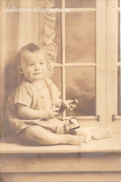Unknown baby boy with toys in collection from Lucille Rucker Davis and Orvin Davis https://jollettetc.blogspot.com