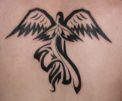 guardian angel tattoos for men. tribal angel tattoos. simple