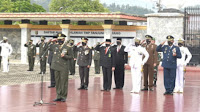 Danrem 043/Gatam Irup Ziarah Nasional dalam Rangka HUT TNI ke 75