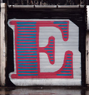 Letter E on Graffiti alphabet art