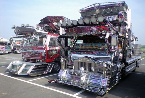 truk hino lohan full variasi  silver-merah