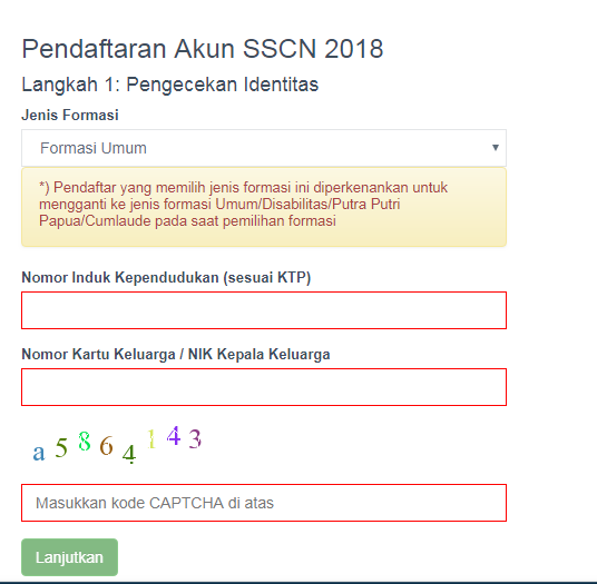 Inilah Tahapan Isian Formulir CPNS 2018 di Website SSCN