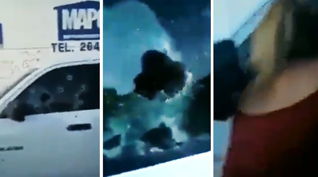 Estremece video de agente tras ser acribillado en su camioneta en Sonora
