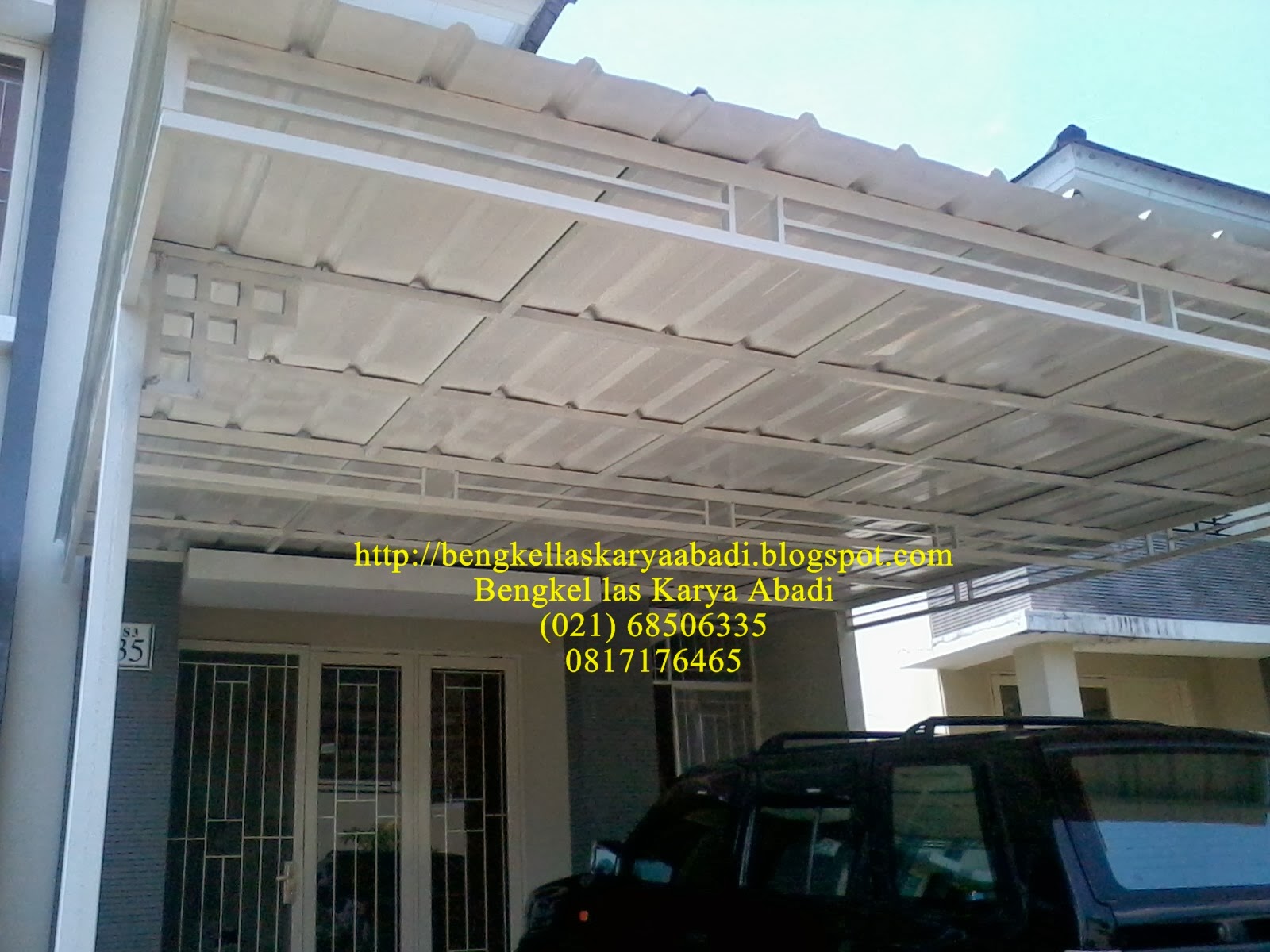 BENGKEL LAS KARYA ABADI CONTOH GAMBAR KANOPI CANOPY MINIMALIS