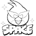 Angry Birds Space para colorear y pintar