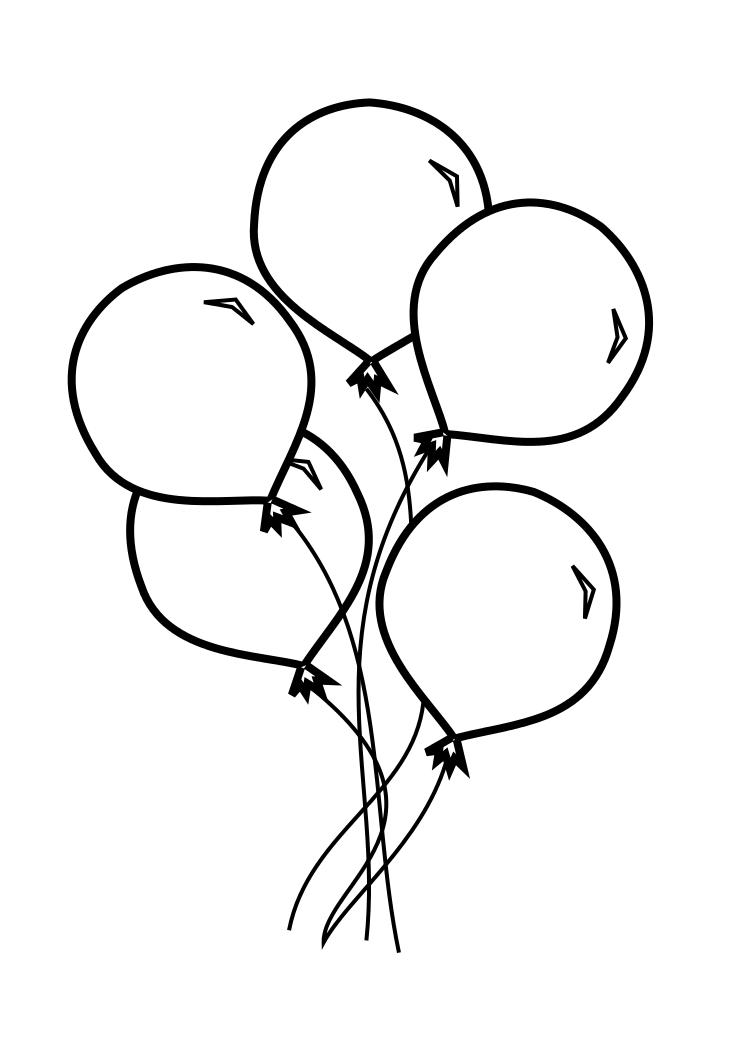 Balloons - Free Coloring Pages