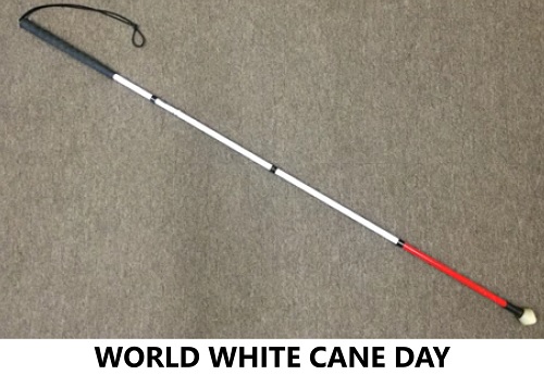 world white cane day in hindi