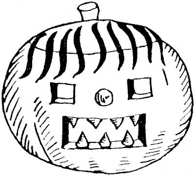 Pumpkin Face Coloring Pages 