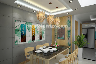 Thế Giới Đèn Gỗ - Đèn gỗ trang trí hoa quỳnh với kiểu thả trần thì thích hợp ở phòng ăn