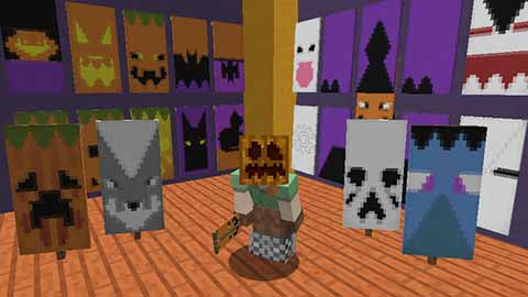 マインクラフト 旗のデザインレシピ集 ハロウィン編 マイクラマルチプレイ日記ブログ