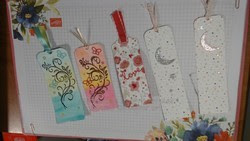 DebHoucksCraftyCottage Watercolor and Stampin Up Designer Series Paper Bookmarks
