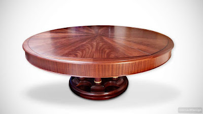 This unique and amazing table is capable of automatically doubling its  seating capacity w Expandable Round Dining Table The Fletcher Capstan Table