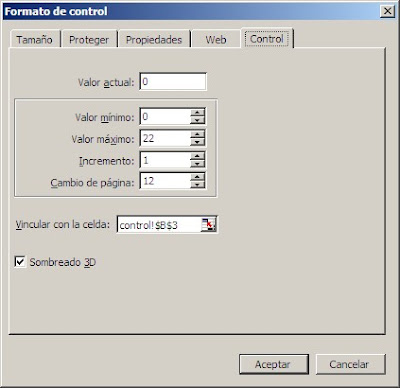 formulario delas propiedades del control