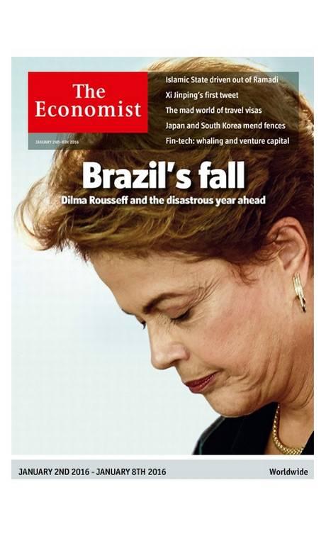 Capa da 'Economist' alerta para queda do Brasil e prevê desastre em 2016; 'ano desastroso'