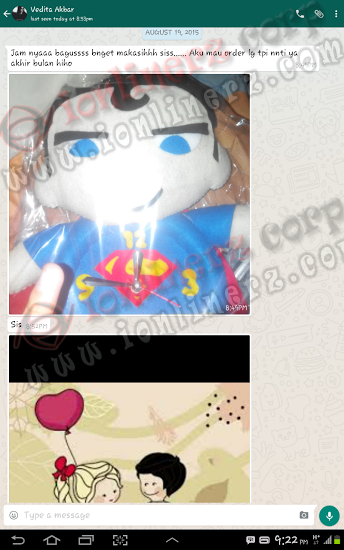 Testimoni Jam Dinding Flanel Kartun Boneka