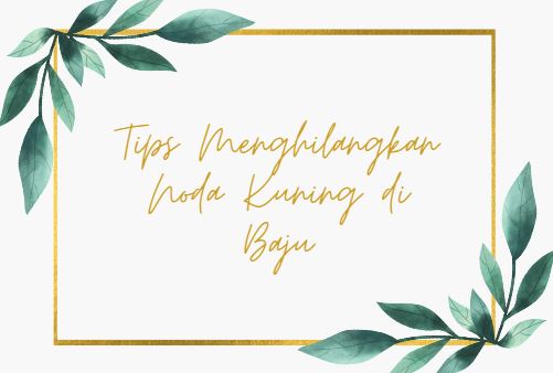  Tips  Menghilangkan  Noda  Kuning  di Baju  BLOGGER KENDAL