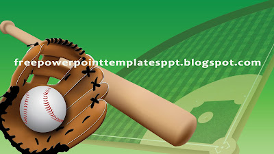 Baseball Themed Powerpoint Template For Sport Presentation