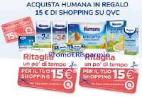 Logo QVC & Humana 2019: ricevi come regalo sicuro una shopping card QVC da 15€